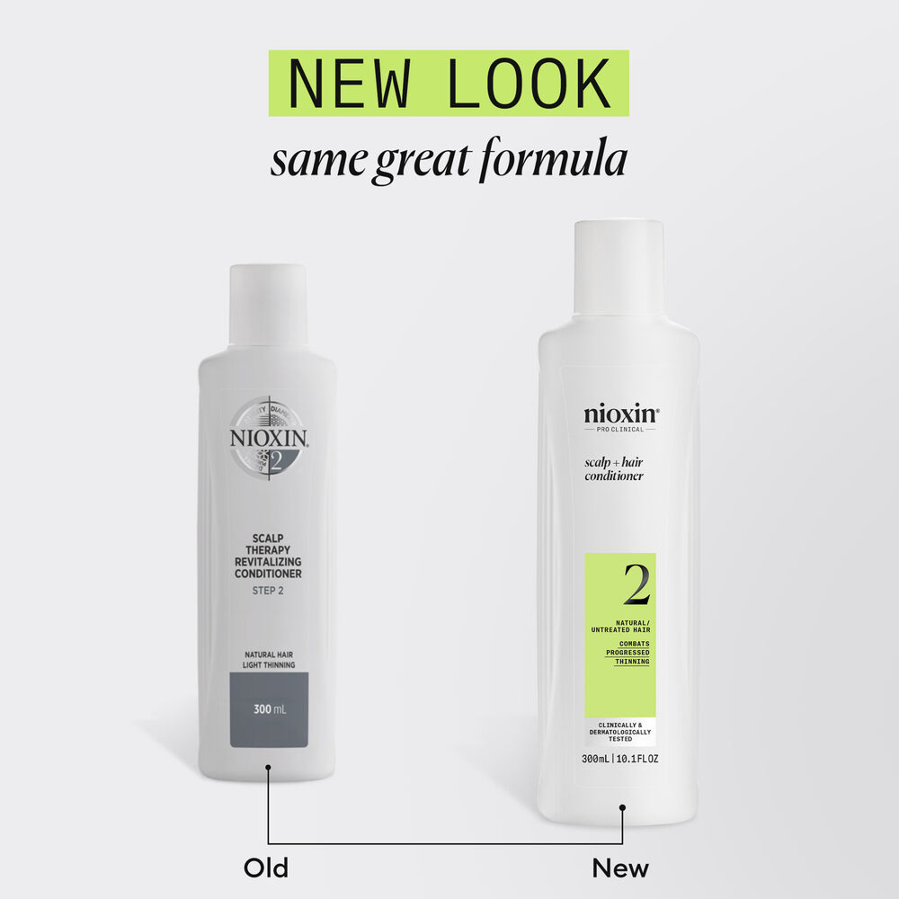 Nioxin System 2 Scalp + Hair Thickening Conditioner for Natural Hair with Progressed Thinning 300ml / 1L