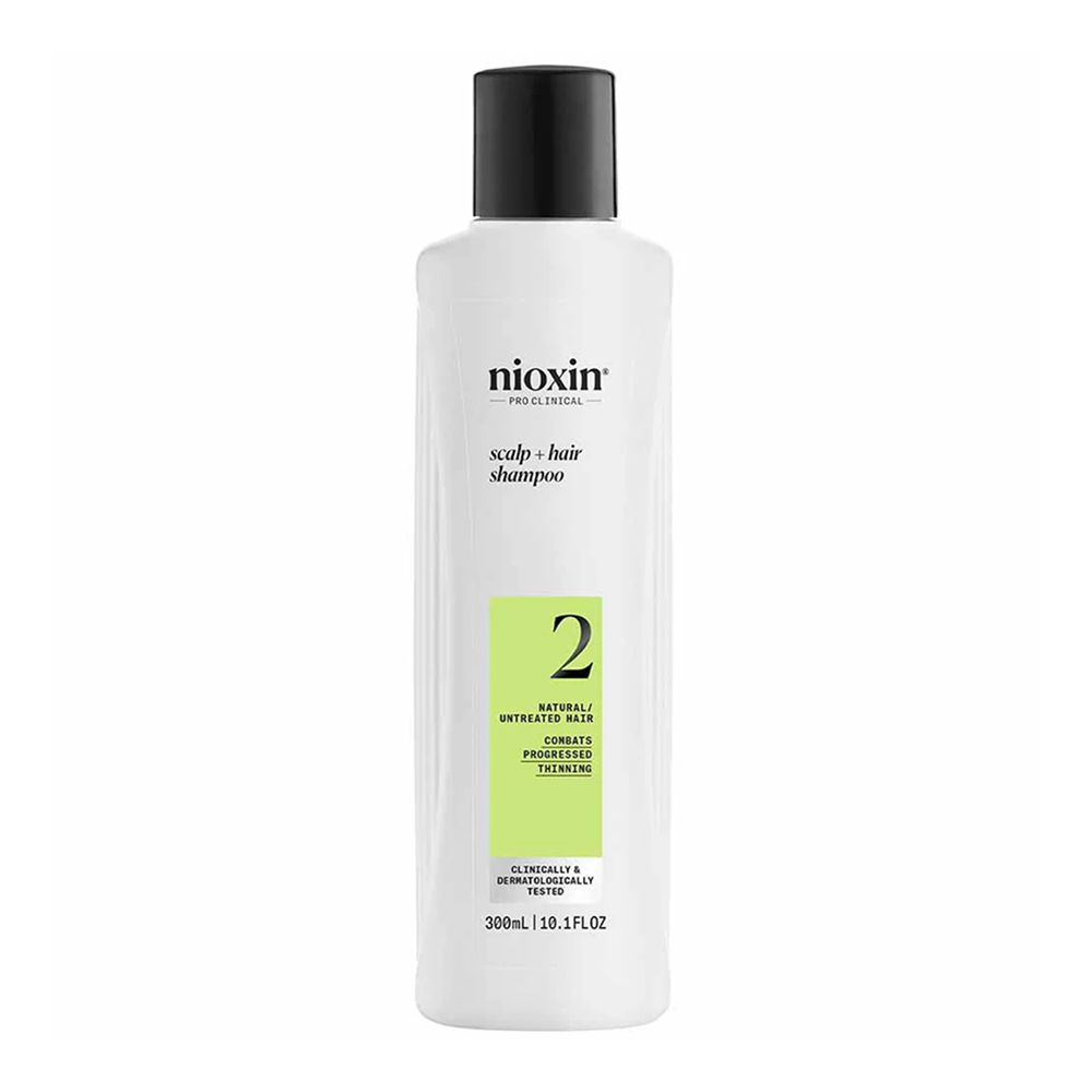 Nioxin System 2 Scalp + Hair Thickening Shampoo for Natural Hair with Progressed Thinning 300ml / 1L
