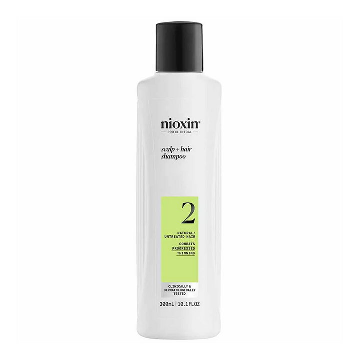 Nioxin System 2 Scalp + Hair Thickening Shampoo for Natural Hair with Progressed Thinning 300ml / 1L