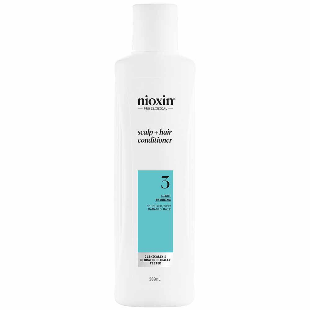 Nioxin System 3 Scalp + Hair Thickening Conditioner for Coloured, Dry and Damaged Hair with Light Thinning 300ml / 1L