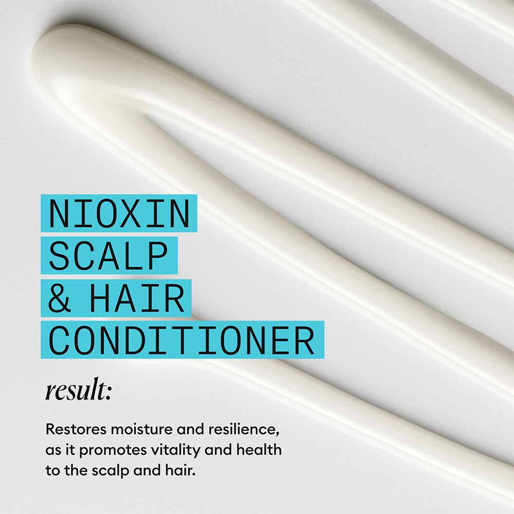 Nioxin System 3 Scalp + Hair Thickening Conditioner for Coloured, Dry and Damaged Hair with Light Thinning 300ml / 1L