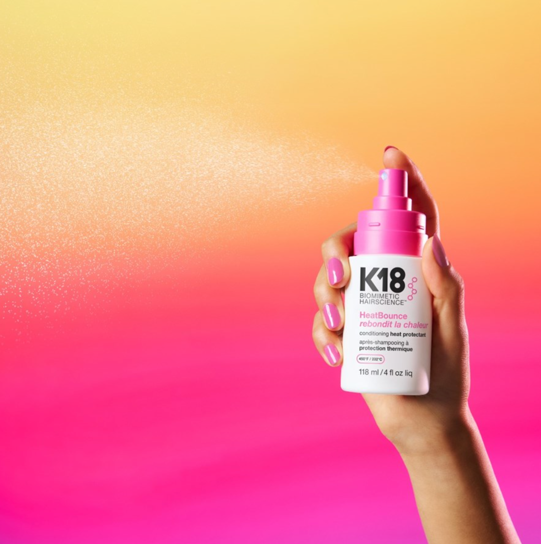 K18 HeatBounce Conditioning Heat Protectant 118ml / 236 ml
