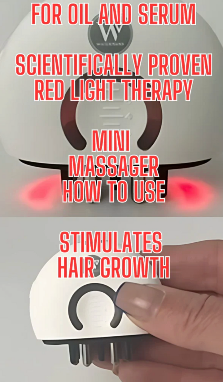 Watermans Red Light Mini Scalp Massager for Serum or Oil