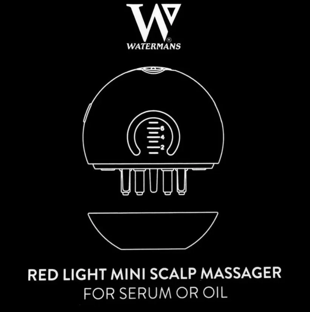 Watermans Red Light Mini Scalp Massager for Serum or Oil