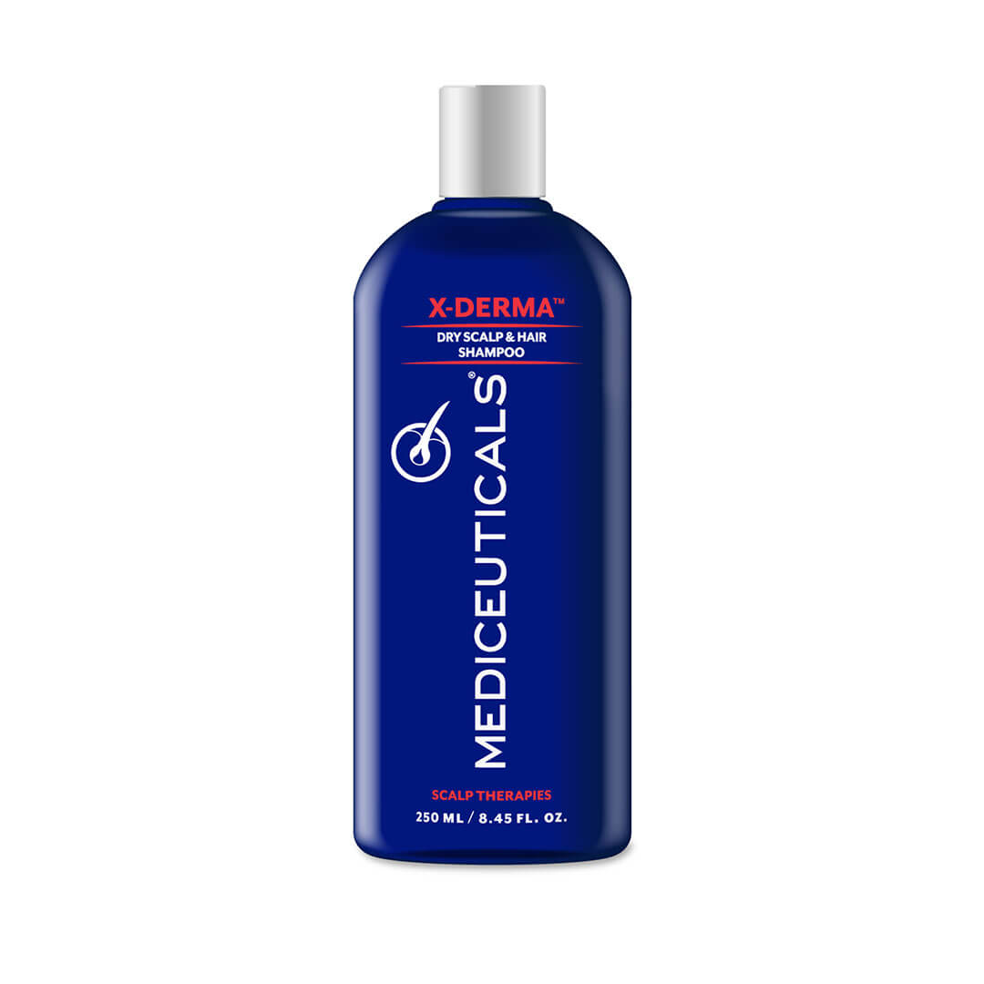 Mediceuticals X-Derma dry scalp 250ml shampoo bottle â€“ Regrow Hair Centre