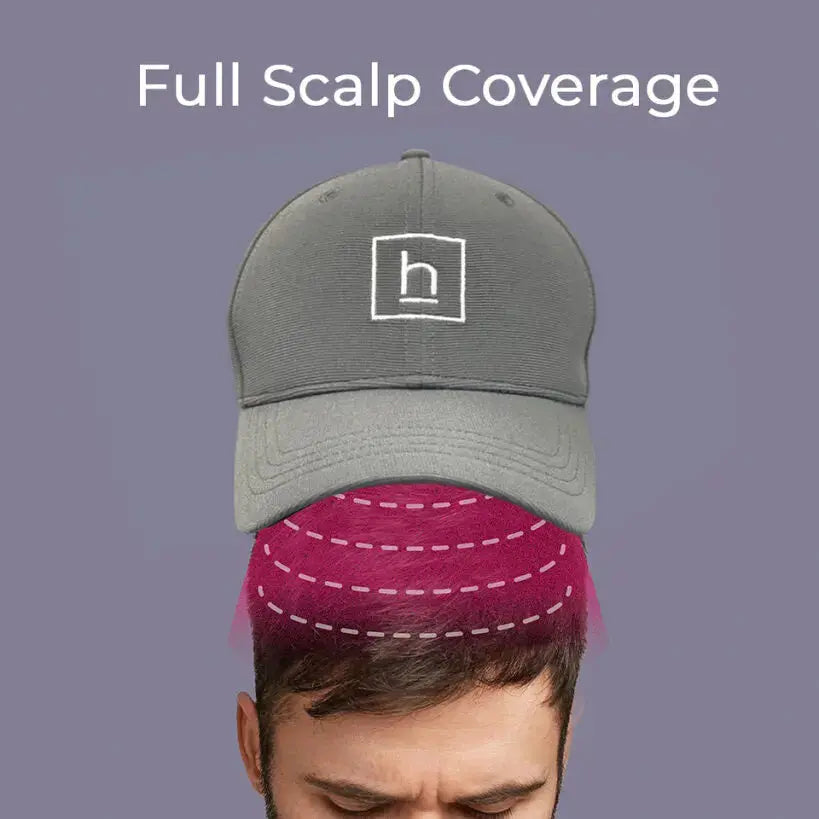 Hairmax PowerFlex Laser Cap on head